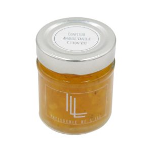 pot de confiture ananas, vanille citron vert confiture artisanale Alsace