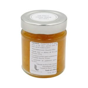 pot de confiture ananas, vanille citron vert confiture artisanale Alsace