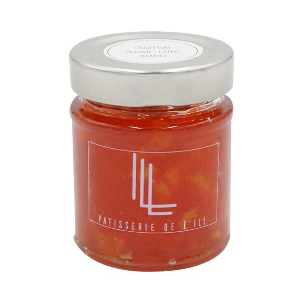 pot de confiture pomme, coing orange confiture artisanale Alsace